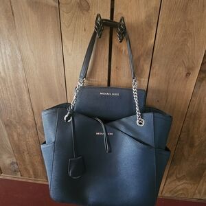 Michael Kors Black Leather Tote Bag